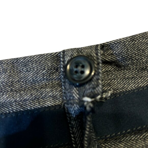 Idra Women’s Blue Wide-Leg Cuffed Pants Button Detail Size 2 Anthropologie - Picture 4 of 5